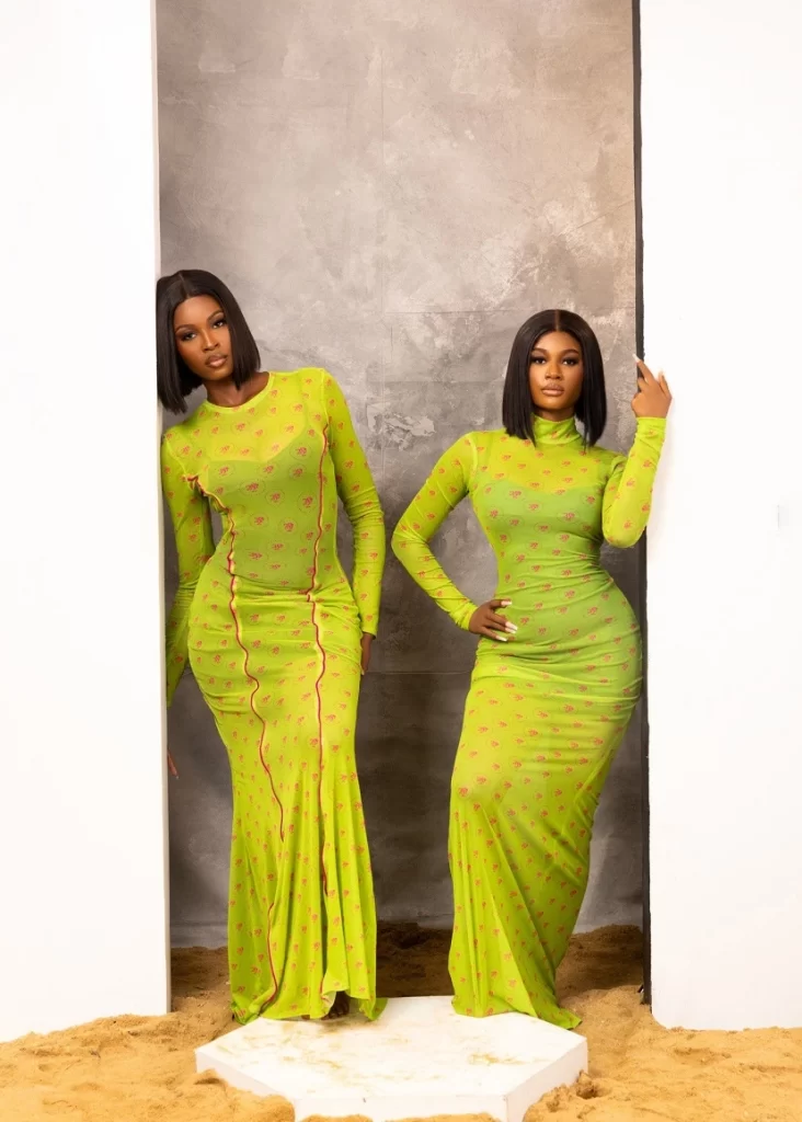 2207 Green Mesh Dress